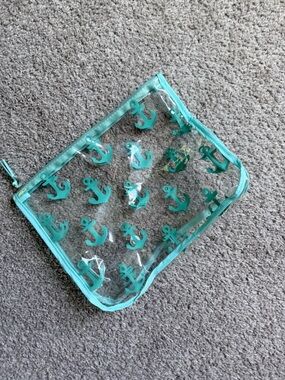 BOGG BAG Clear Teal Anchor Pouch